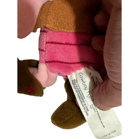 Disney Mouseketoys Winnie The Pooh Cowboy Sheriff Piglet Bean Bag Stuffed Plush - Picture 7 of 9